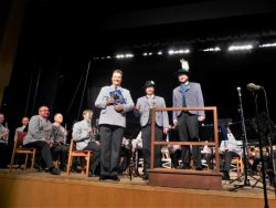 Oberstleutnant Karl Kriner mit Pankraz Perfler und Florian Bonnetsmüller