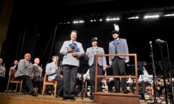 Oberstleutnant Karl Kriner mit Pankraz Perfler und Florian Bonnetsmüller