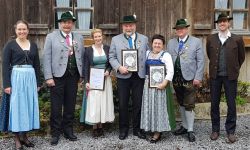 Die Gauvorstandschaft mit Regina Häusler, Georg Schinnagl und Rosi Spiel.